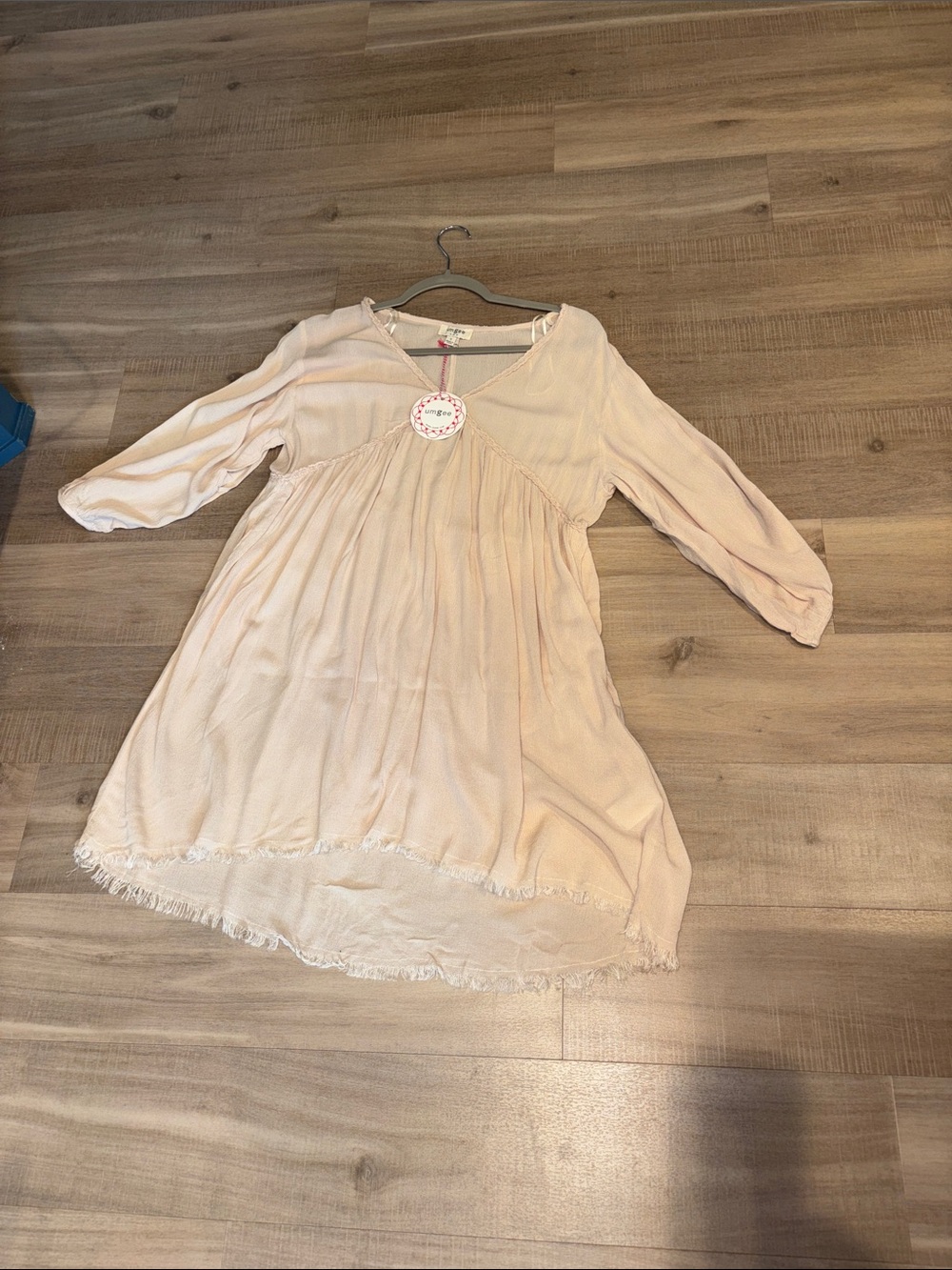 Umgee Natural V-Neck Boho Tunic